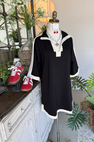 Rachel Dress Black/Ivory