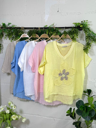 Spring Bling Top Lemon Shirts & Tops New Afeis