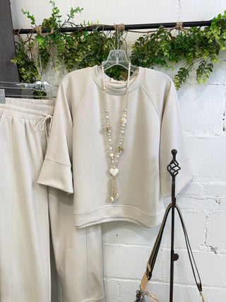 Short Stop Top Ecru by Umgee Shirts & Tops Umgee