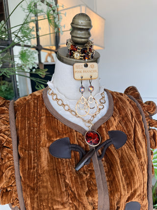 Blair Necklace Gold/Rust