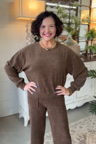 Laid Back Days Long Pant Set Brown
