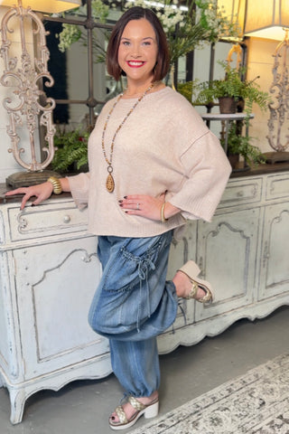 Troublemaker Sweater Oatmeal Sweater Miracle