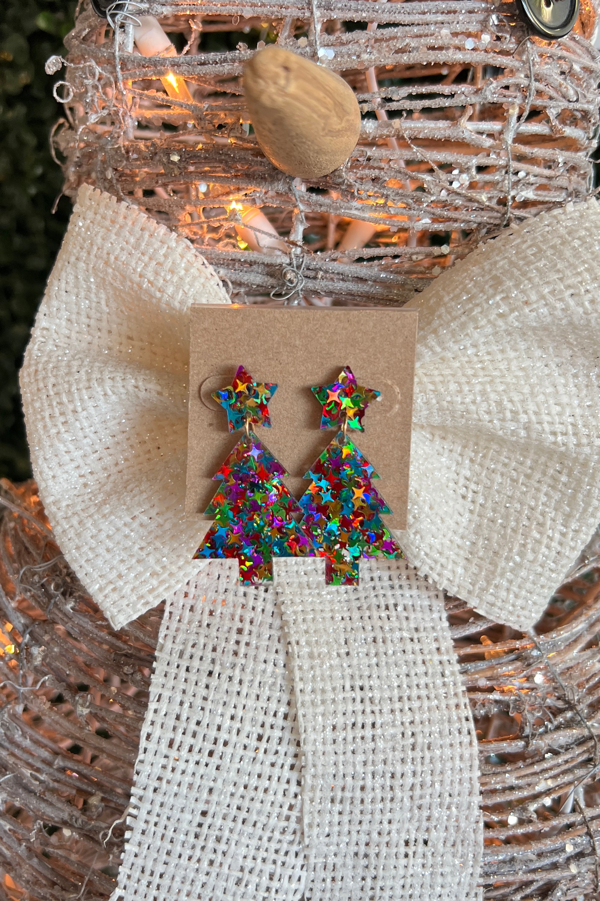 Confetti Christmas Tree Earrings