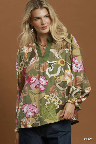 Wilson Top Olive by Umgee Shirts & Tops Umgee