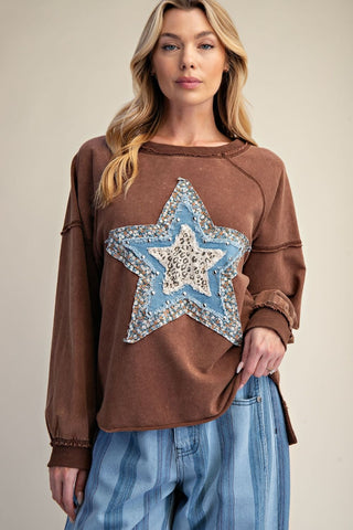 Cassidy Top Chocolate by Easel