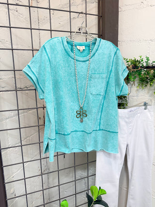 Lisbeth Top Aqua Shirts & Tops Sage+Fig