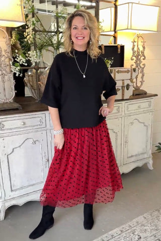 Arley Skirt Burgundy by Oddi