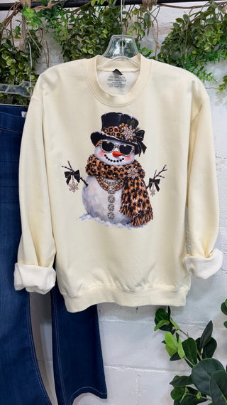 Frosty Glam Sweatshirt Ivory Sweatshirt The Crystal Ranch