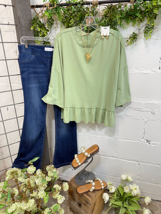 Marybelle Top Apple Green by Easel Shirts & Tops Easel