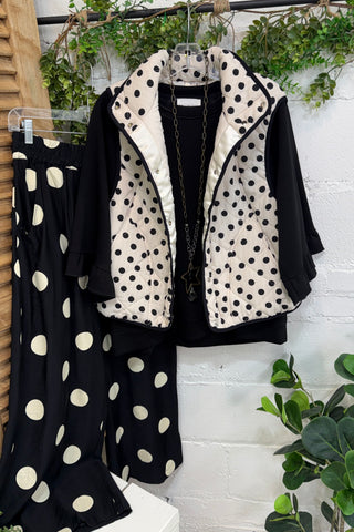 Lotsa Dots Vest Cream by Bibi Vest Jacket Bibi