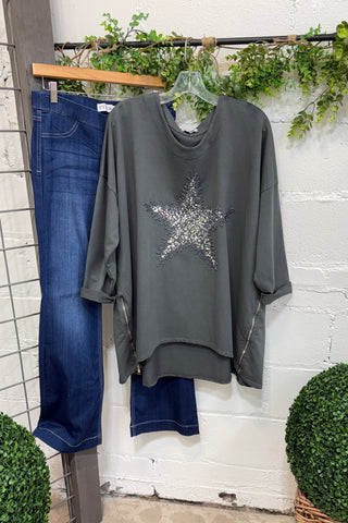 Milani Star Denim Charcoal Shirts & Tops Prospero