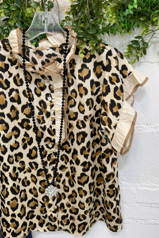 Zena Top Ivory Leopard by Jodifl Shirts & Tops Jodifl