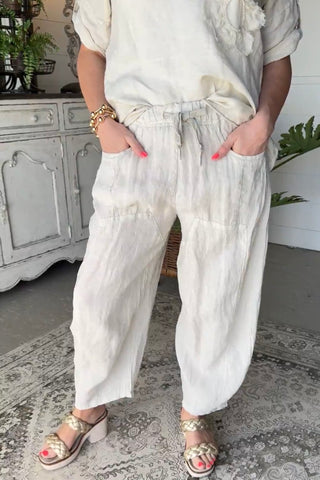 Hey Girl Linen Pants Natural