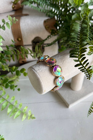 Bedazzled Bracelet Gold AB Bracelets Accessories To Go