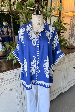 Madrid Cobalt by Umgee Shirts & Tops Umgee