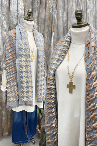 Cool Evenings Wrap Grey/Beige Wrap A Touch Of Style