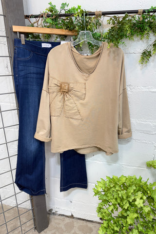 Charity Tan Shirts & Tops MuMu