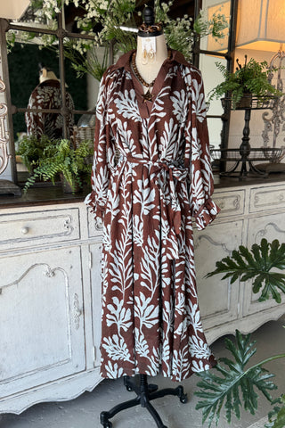 Seymour Long Dress Chocolate by Umgee