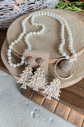 White Christmas Necklace BFF