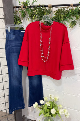 Downy Top Ruby Shirts & Tops Zenana