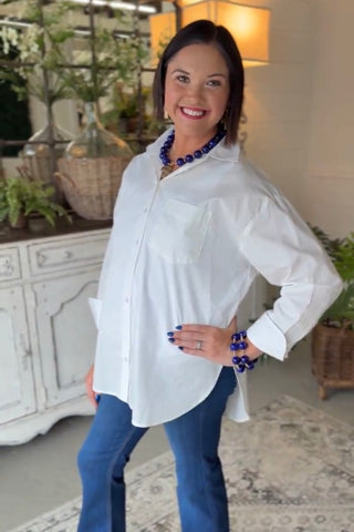 High Cotton Top White Shirts & Tops Star Drop