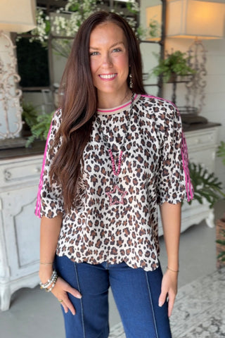 Mila Top Hot Pink/Cream by Jodifl Shirts & Tops Jodifl