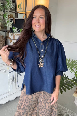 Ivanna Top Denim by Entro Shirts & Tops Entro