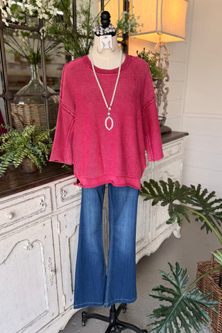 Janie Sweater Cabernet Sweater Zenana