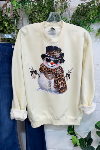 Frosty Glam Sweatshirt Ivory Sweatshirt The Crystal Ranch
