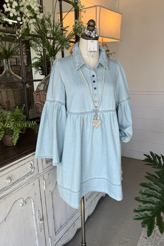 Backroads Dress Lt Denim