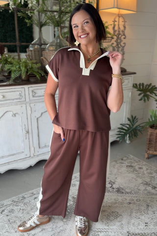 Nina Pant Set Brown