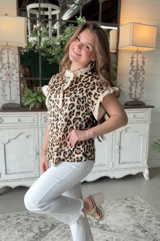 Zena Top Ivory Leopard by Jodifl Shirts & Tops Jodifl