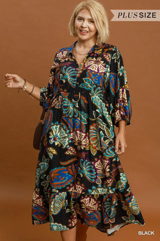 Flourish Dress Black by Umgee Dresses Umgee