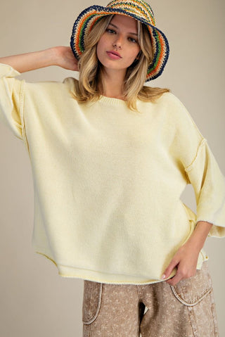 Rooney Sweater Lemon by Easel