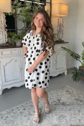Willa Dress White/Black