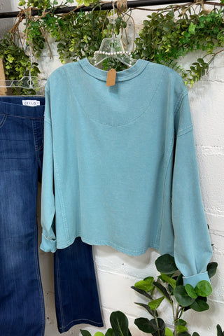 True Daisy Top Dusty Blue by Easel Shirts & Tops Easel