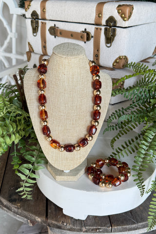 Ortega Necklace Brown