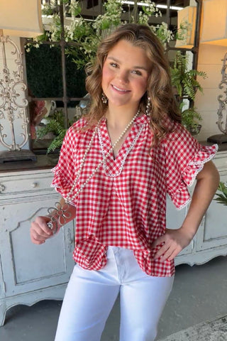 Peyton Top Red by Umgee