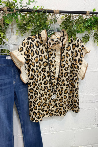 Zena Top Ivory Leopard by Jodifl Shirts & Tops Jodifl