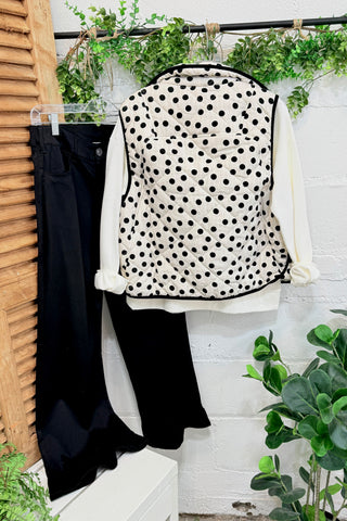 Lotsa Dots Vest Cream by Bibi Vest Jacket Bibi