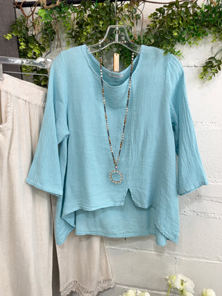 Alonna Top Aqua Shirts & Tops Sole Luna