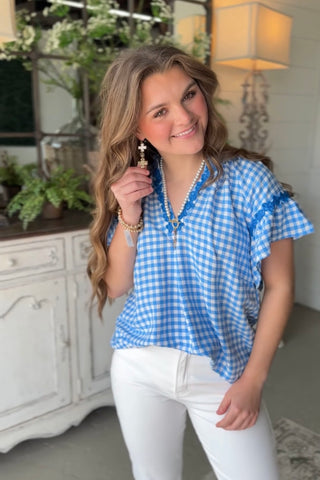 Laurie Top Blue by Umgee Shirts & Tops Umgee