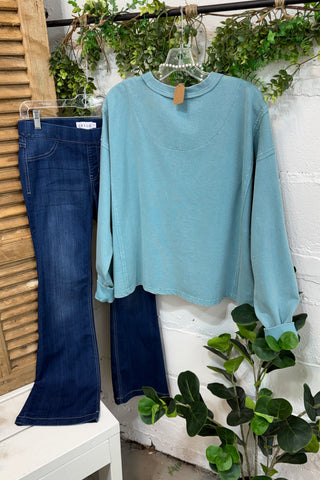 True Daisy Top Dusty Blue by Easel Shirts & Tops Easel