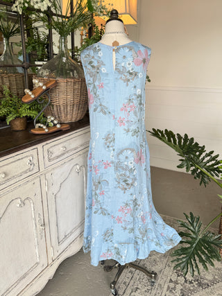 Elsie Maxi Dress Lt Blue Dresses S & F/ Italy