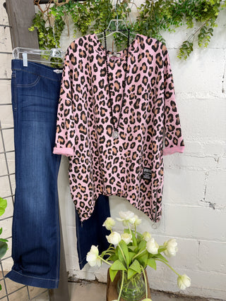 Notorious Top Pink Leopard Shirts & Tops YOLLY