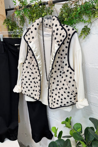 Lotsa Dots Vest Cream by Bibi Vest Jacket Bibi