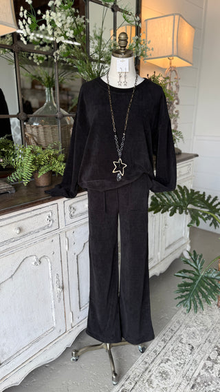 Laid Back Days Long Pant Set Black