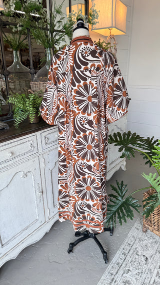 Marley Midi Dress Brown Mix by Umgee