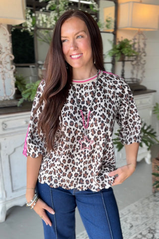 Mila Top Hot Pink/Cream by Jodifl Shirts & Tops Jodifl