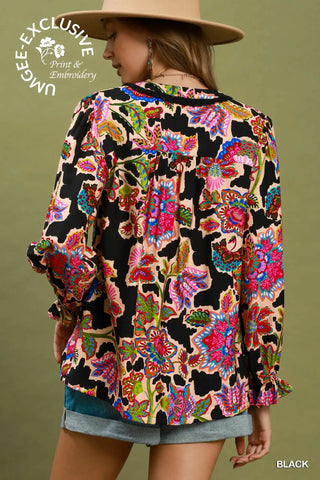 Four Seasons Top Black by Umgee